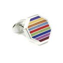 Sterling Hexagon Cufflinks