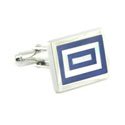 Pearl & Sodalite Rectangular Cufflinks