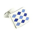Sterling Blue Diamond Cufflinks