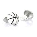 Sterling Basketball Cufflinks
