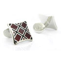 Red and Black Plaid Cufllinks