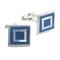 Sodalite and Pearl Cufflinks