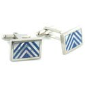 Sodalite and Pearl Cufflinks