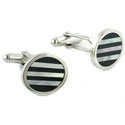 Round Onyx and Pearl Cufflinks