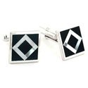 Sterling Onyx and Mother of Pearl Cufflinks