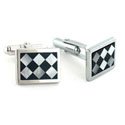 Sterling Onyx and Mother of Pearl Cufflinks