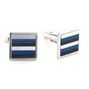Sterling Striped Mosaic Cufflinks