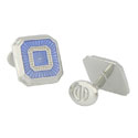 Light Blue Cushion Cut Cufflinks