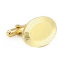 Vermeil Oval Engravable Cufflinks