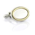 Sterling and Gold Wire Cuff Links