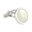 Round Mother of Pearl Cufflinks