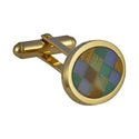 Oval Stone Mosaic Cufflinks