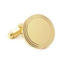 Vermeil Round Engravable Cufflinks