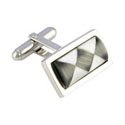 Black & White Fiber Optic Cufflink