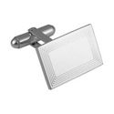 Geometric  Rectangle Engravable Cufflinks