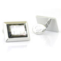 Brown Frame and MOP Cuff Links
