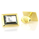 Vermeil Brown and MOP Cufflinks