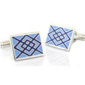 Blue Diamond Design Cufflinks