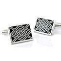 Black & Gray Diamond Design Cufflinks