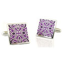 Lavender Mosaic Cuff Links