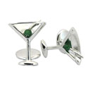 Sterling Martini Glass Cufflinks