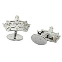 Sterling Crown Cufflinks