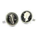 Black Mercury Dime Cufflinks