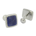 Sodalite Stainless Steel Cufflinks