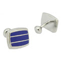 Triple Blue Stripe Cufflinks