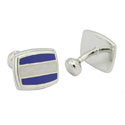 Blue Triple Band Cufflinks