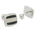 Black Triple Band Cufflinks