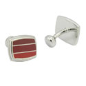 Triple Red Stripe Cufflinks