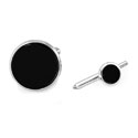 Onyx & Silver Stud Set