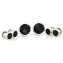 Swirl Onyx Stud Set