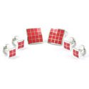Red Checkerboard Stud Set