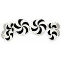 Black & White Pinwheel Stud Set
