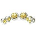 Gold and Sterling Stud Set