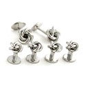 Sterling Silver Knot Stud Set