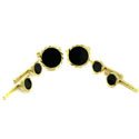 Onyx Diamond Cut Stud Set