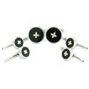 14KT Gold and Onyx Stud Set