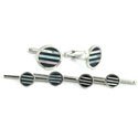 Onyx & Pearl Stud Set
