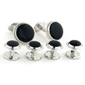 Round Onyx Stud Set