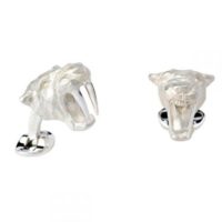 Sterling Saber Tooth Tiger Cufflinks