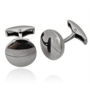 Black Rhodium Engravable Cufflinks