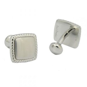 Engravable Stainless Steel Square Cufflinks