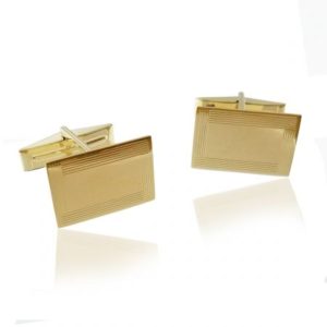 Gold Picture Frame Engraved Cufflinks