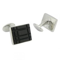 David Donahue Carved Onyx Cufflinks