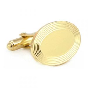 Oval Bordered Engravable Cufflinks