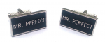 Mr. Perfect cufflinks - perfect for a casual event or night on the town