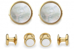 Gold and mother-of-pearl stud set